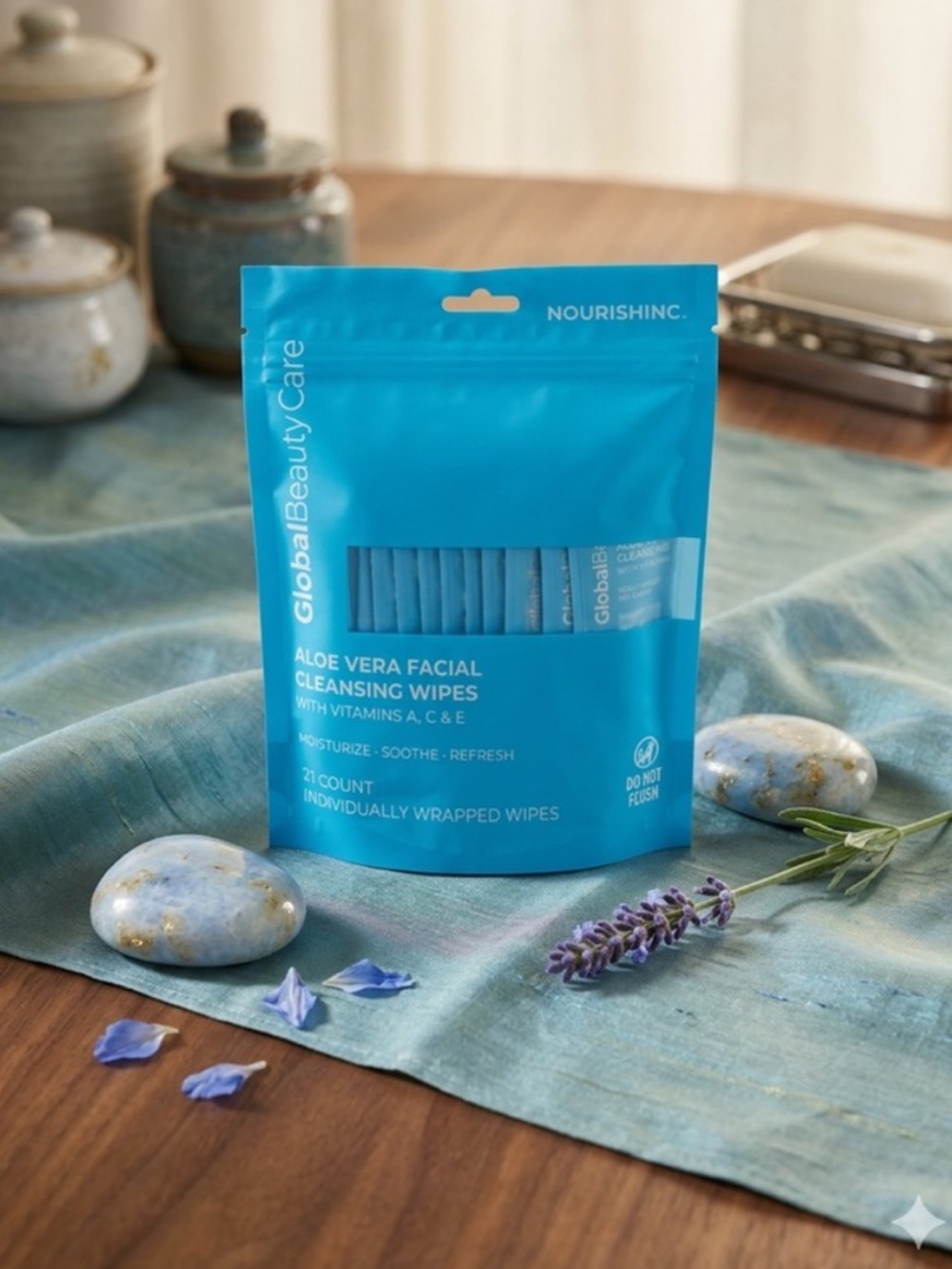 Aloe Vera Facial Cleansing Wipes - 40 pcs